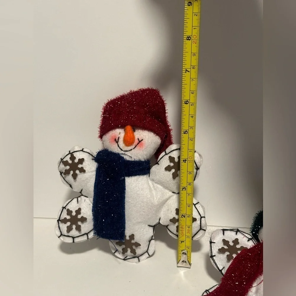 Large Collection of Stuffed Snowman Ornaments